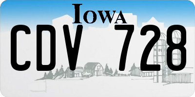 IA license plate CDV728
