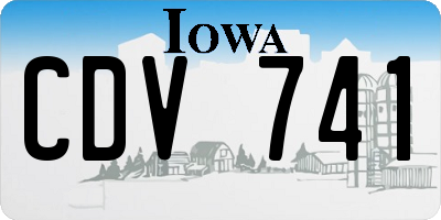 IA license plate CDV741