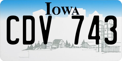 IA license plate CDV743