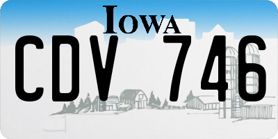 IA license plate CDV746