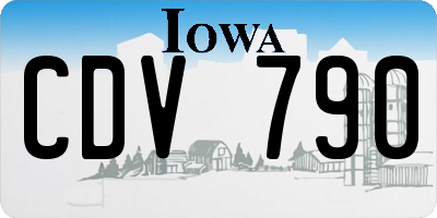 IA license plate CDV790