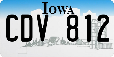 IA license plate CDV812