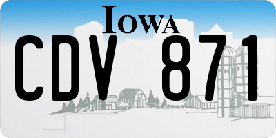 IA license plate CDV871