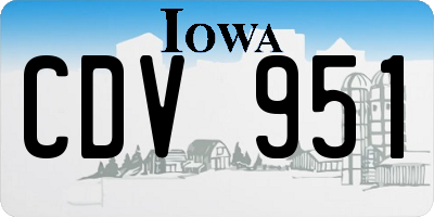 IA license plate CDV951