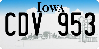 IA license plate CDV953