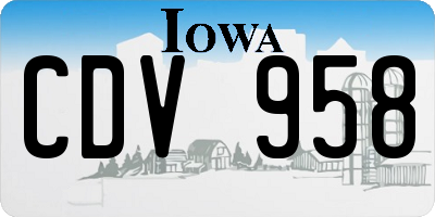 IA license plate CDV958