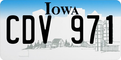 IA license plate CDV971