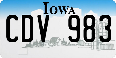 IA license plate CDV983