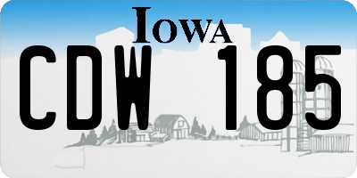 IA license plate CDW185