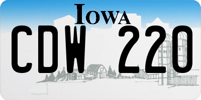 IA license plate CDW220