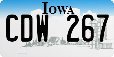 IA license plate CDW267