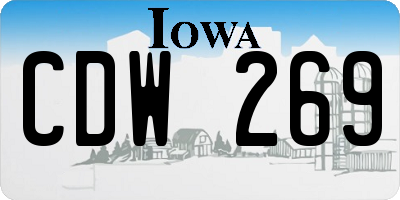 IA license plate CDW269