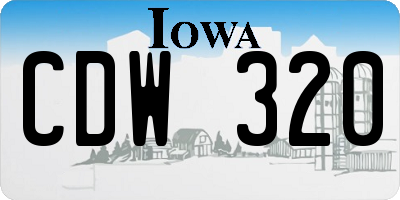 IA license plate CDW320