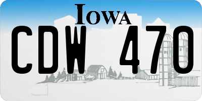 IA license plate CDW470