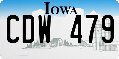 IA license plate CDW479