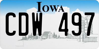 IA license plate CDW497