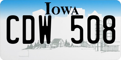 IA license plate CDW508