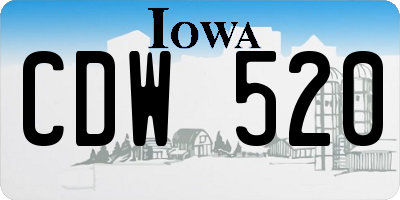 IA license plate CDW520