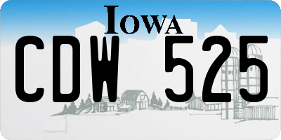 IA license plate CDW525