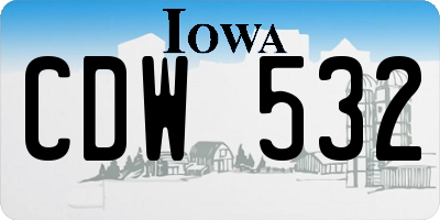 IA license plate CDW532