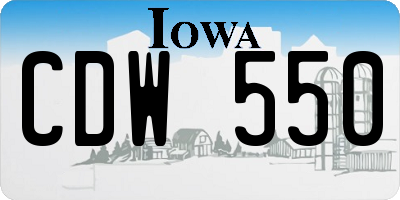 IA license plate CDW550