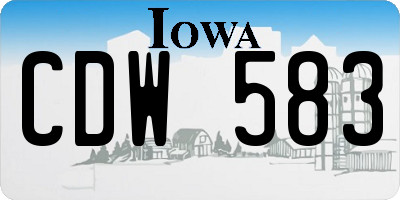 IA license plate CDW583