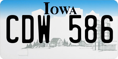 IA license plate CDW586