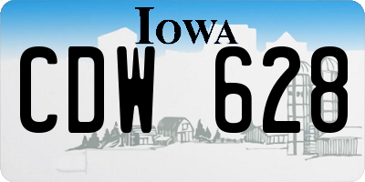 IA license plate CDW628