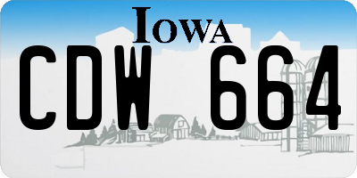 IA license plate CDW664
