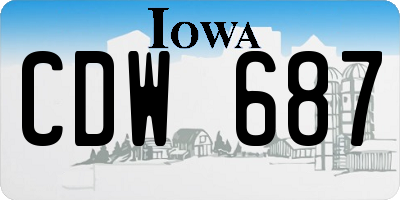 IA license plate CDW687