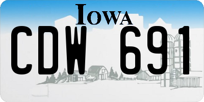 IA license plate CDW691