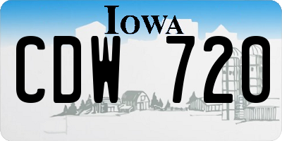 IA license plate CDW720