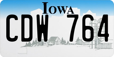 IA license plate CDW764