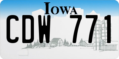 IA license plate CDW771