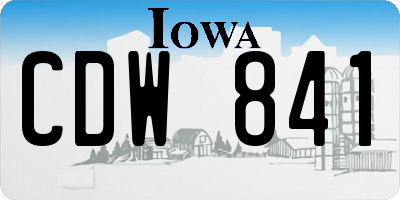 IA license plate CDW841