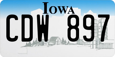 IA license plate CDW897