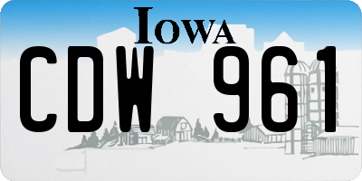 IA license plate CDW961