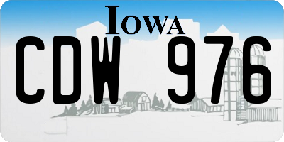 IA license plate CDW976