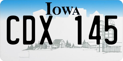 IA license plate CDX145