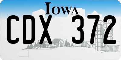 IA license plate CDX372