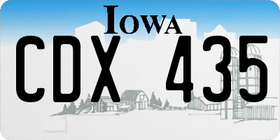 IA license plate CDX435