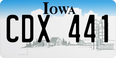 IA license plate CDX441