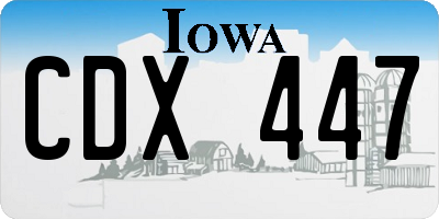 IA license plate CDX447