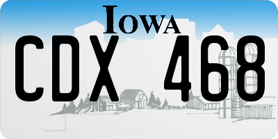 IA license plate CDX468