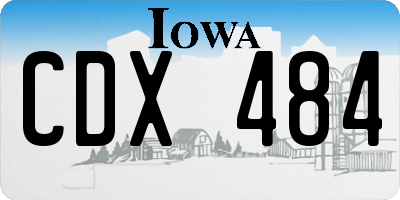 IA license plate CDX484