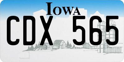 IA license plate CDX565