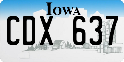 IA license plate CDX637