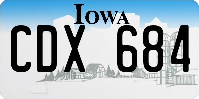 IA license plate CDX684