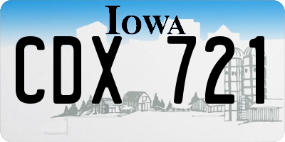 IA license plate CDX721