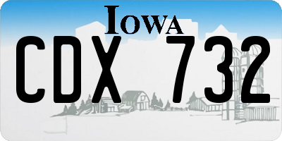IA license plate CDX732